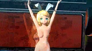 i love kagamine rin in her alien bunny costume nude