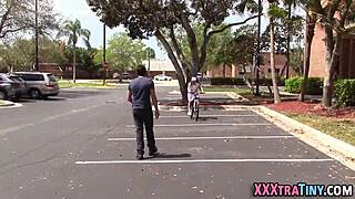 Little Latina Teen 18+ Performs Handjob Blowjob On Cock With Petite Small Tits.