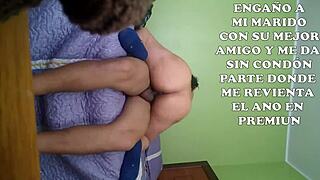 Mature wife cuckolds husband with best friend