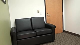 Carrie B chokes and sucks cock during casting interview