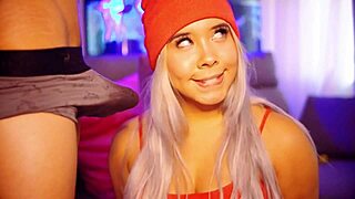 this blonde latina babe sucks cock daily until her mouth overflows with cum