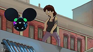 Dancing Person from Bob's Burgers Bridged by Lightwave
