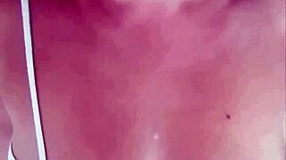 hot stepmom teasing pussy on street, giving blowjob to big tits