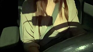 artemisia love night car ride flashing big tits nipples play smoking fetish check my site for more