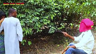 does bbw wife fuck two big cocks in the bush?