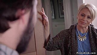 blonde step mom and teen share cock