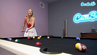 Hot Amateur College Lesbians Fuck Intensely On Pool Table Before Finals