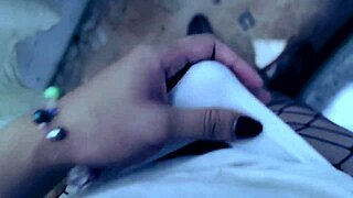 Latina tranny stepsister undresses and touches herself in bedroom