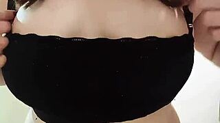 Nicole teases her fat ass in the bathroom - dirty and cute contrast