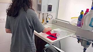 Silent Lesbian Kisses Heat Up in the Kitchen