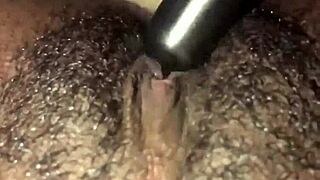 i rip my clothes and play with my ebony pussy, making it drip with orgasm