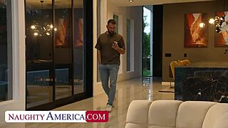 smoking blonde's tight pussy stretched by monster cock