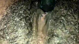 i rip my clothes and play with my ebony pussy, making it drip with orgasm