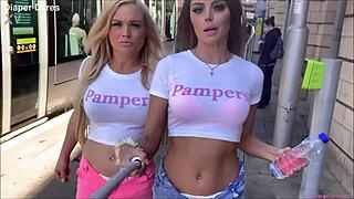 Jessica Morgan And Tammy Pink Caught In Nappies Publicly