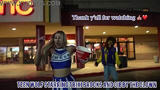 Trixi Brooks and Gibby the Clown in Teen Wolf 2024 Remake