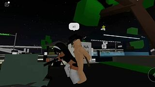 A couple engages in public sex on city square with audience in Brookhaven