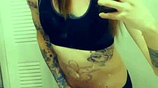 hot tranny touchin her clitty, slut