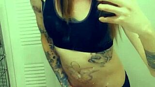 hot tranny touchin her clitty, slut