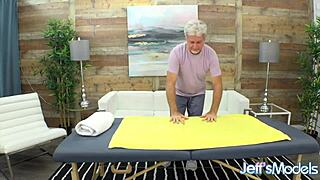 massage leads to orgasm for hairy plumper kendra lee ryan with big natural tits