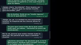 she challenged my penis growth, but i surprised her with a lesson.