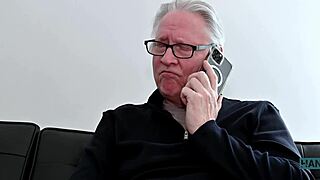 Horny Senior Is Fucking A Topmodel With Big Natural Tits, Cum In Mouth, And Kissing.