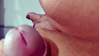 Stepmom Watches Movie With Stepson Alone At Home Squeezing His Cock