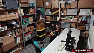 Shoplifter caught and fucked by officer