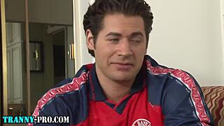 Hot tranny prostitute gets face spunked
