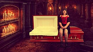 Granny Vampyra Feels Intense Orgasm From Familiar's Licking