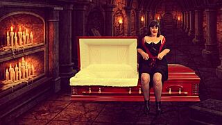 Granny Vampyra Feels Intense Orgasm From Familiar's Licking