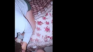 I felt so excited going to my stepsister's room to eat her beautiful big ass while watching TV