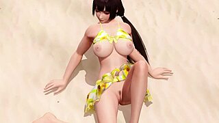 Doa-na-f10 e spotted on beach showing off stunning curves