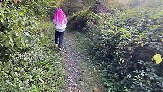 outdoor forest rough sex spanks teen pussy to cum squirt