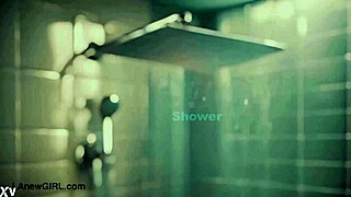 Elegant Shy Model Bathes Sensually