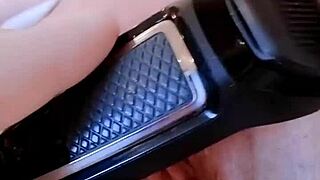 Girlfriend shaves her wet pussy hair in homemade video, revealing tight shaved beaver