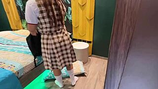 Padrastro Watches Hijastra Masturbate Then Enters Ass