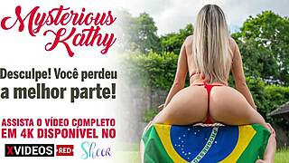 Bunduda brasileira batendo siririca e lambuzando de óleo o cu e a buceta completo no red - mysteriouskathy
