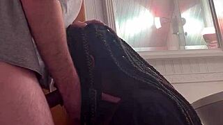 Gag ho takes deepthroat and facial in casual scene