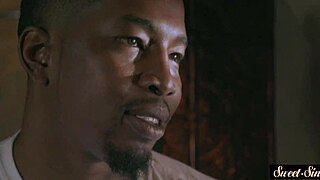 Inked teen fucked interracial till cumshot 😍