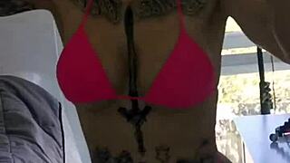 melody radford trying on micro bikini