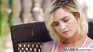 Eliza Jane and Tara Ashley slip and slide into hidden blowjob and assfucking