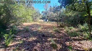 i got an internal creampie in the public forest while doggystyle camping