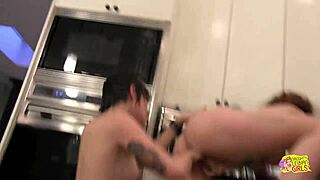 Inked Brunette Girlfriends Try First Kitchen Experiment