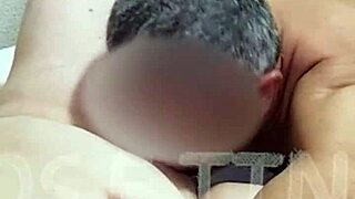 Husband is licking the delicious pussy of the wife on bed with cunilingus and wet shaved pussy