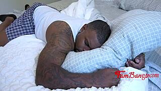 Step Dad Penetrates Teen Ebony with Big Black Cock in Taboo Encounter