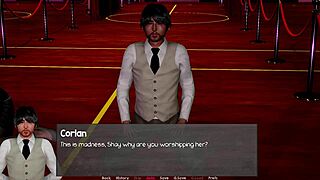 In the headmaster's fantasy, the group orgy unfolds with femdom and shaved pussies.