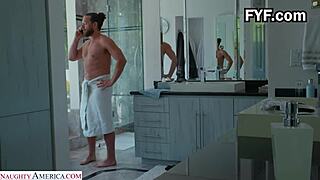 Hazel Moores tight pussy takes on her friends dads massive cock 😈