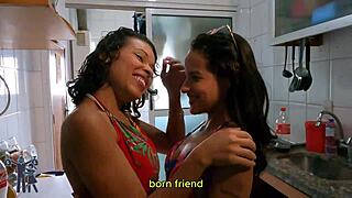 women prove they don't need men for horny lesbian handjob fun at home