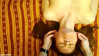 tits massage with olive oil squeezing bouncy and wet