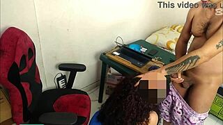 Curly-haired brunette's office fucking evokes deep emotions